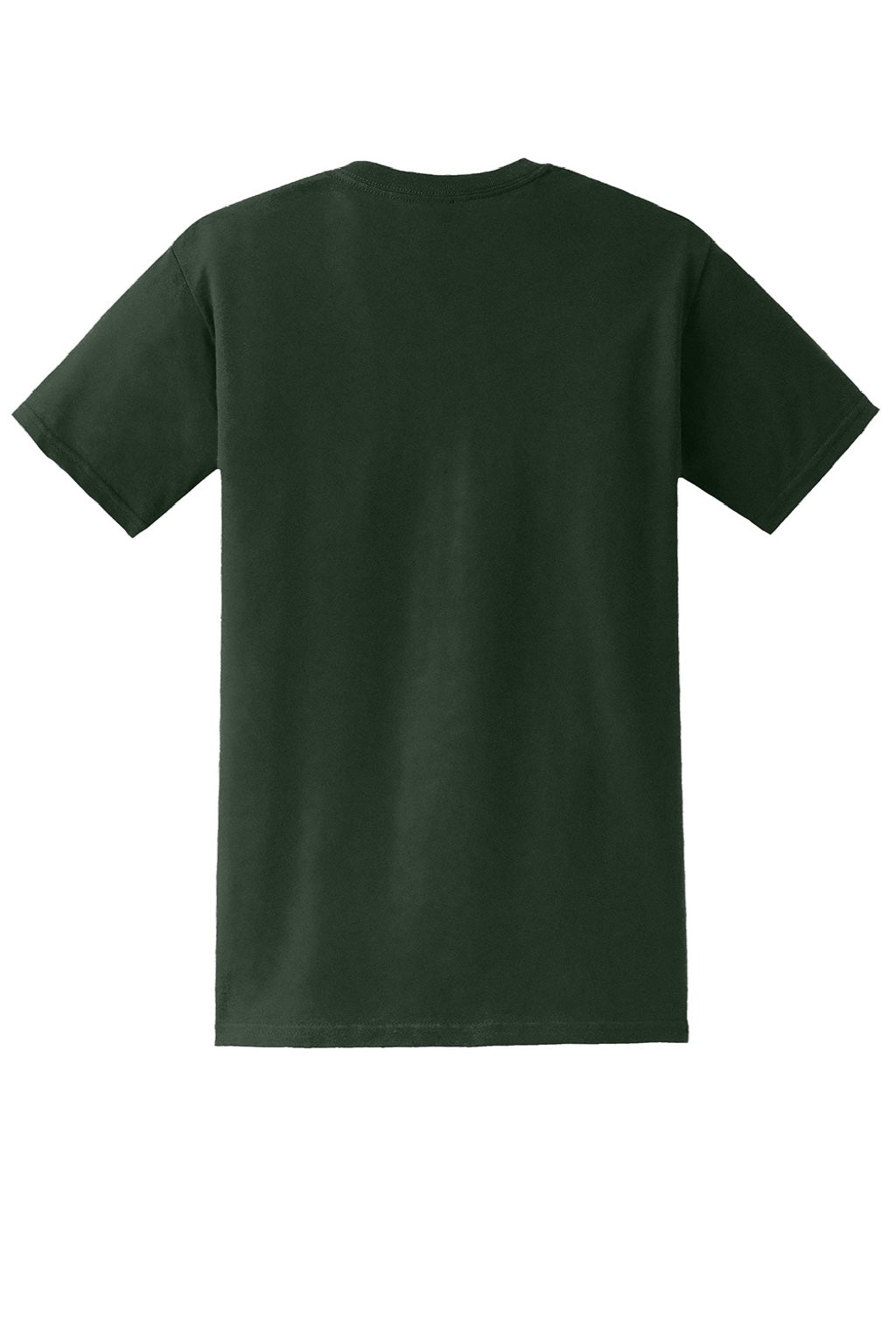 Gildan 8300 Mens DryBlend Moisture Wicking Short Sleeve Crewneck T-Shirt w/ Pocket Forest Green Flat Back