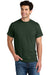 Gildan 8300 Mens DryBlend Moisture Wicking Short Sleeve Crewneck T-Shirt w/ Pocket Forest Green Model Front