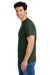 Gildan 8300 Mens DryBlend Moisture Wicking Short Sleeve Crewneck T-Shirt w/ Pocket Forest Green Model Side