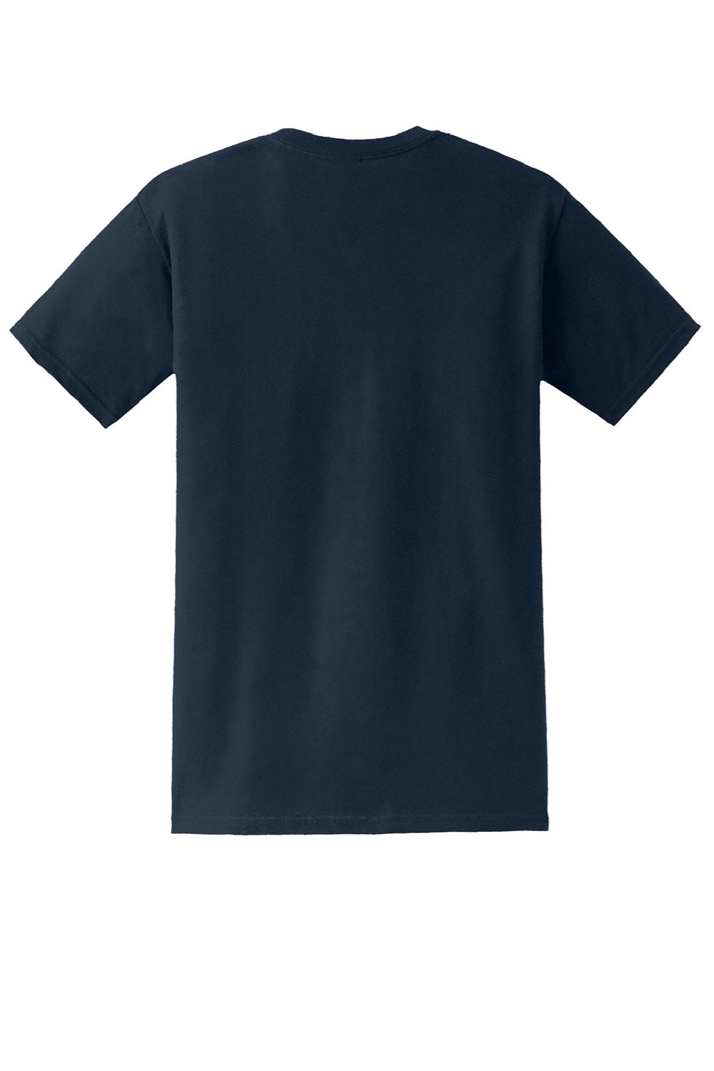 Gildan 8300 Mens DryBlend Moisture Wicking Short Sleeve Crewneck T-Shirt w/ Pocket Navy Blue Flat Back