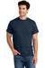 Gildan 8300 Mens DryBlend Moisture Wicking Short Sleeve Crewneck T-Shirt w/ Pocket Navy Blue Model Front
