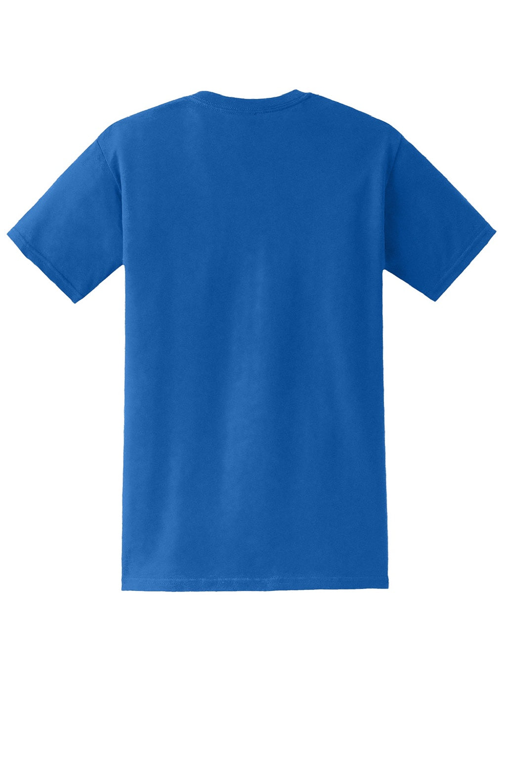 Gildan 8300 Mens DryBlend Moisture Wicking Short Sleeve Crewneck T-Shirt w/ Pocket Royal Blue Flat Back