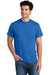 Gildan 8300 Mens DryBlend Moisture Wicking Short Sleeve Crewneck T-Shirt w/ Pocket Royal Blue Model Front