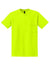 Gildan 8300 Mens DryBlend Moisture Wicking Short Sleeve Crewneck T-Shirt w/ Pocket Safety Green Flat Front