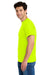 Gildan 8300 Mens DryBlend Moisture Wicking Short Sleeve Crewneck T-Shirt w/ Pocket Safety Green Model Side