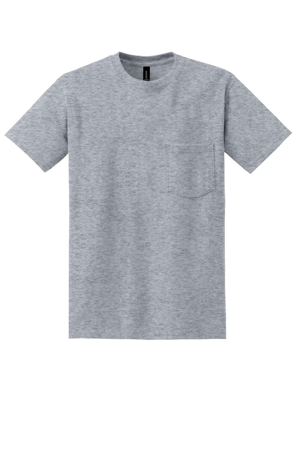 Gildan 8300 Mens DryBlend Moisture Wicking Short Sleeve Crewneck T-Shirt w/ Pocket Sport Grey Flat Front