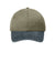 Port & Company Hats CP83 Mens Adjustable Hat Khaki/Graphite Grey Flat Front