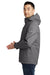 Eddie Bauer EB556 Mens WeatherEdge Plus 3-in-1 Waterproof Full Zip Hooded Jacket Metal Grey Model Side
