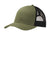 Port Authority Hats C402 Mens Adjustable Trucker Hat Olive Drab Green/Black Flat Front