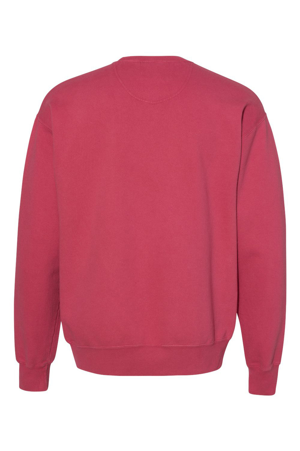 Champion CD400 Mens Garment Dyed Crewneck Sweatshirt Crimson Red Flat Back