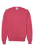 Champion CD400 Mens Garment Dyed Crewneck Sweatshirt Crimson Red Flat Front