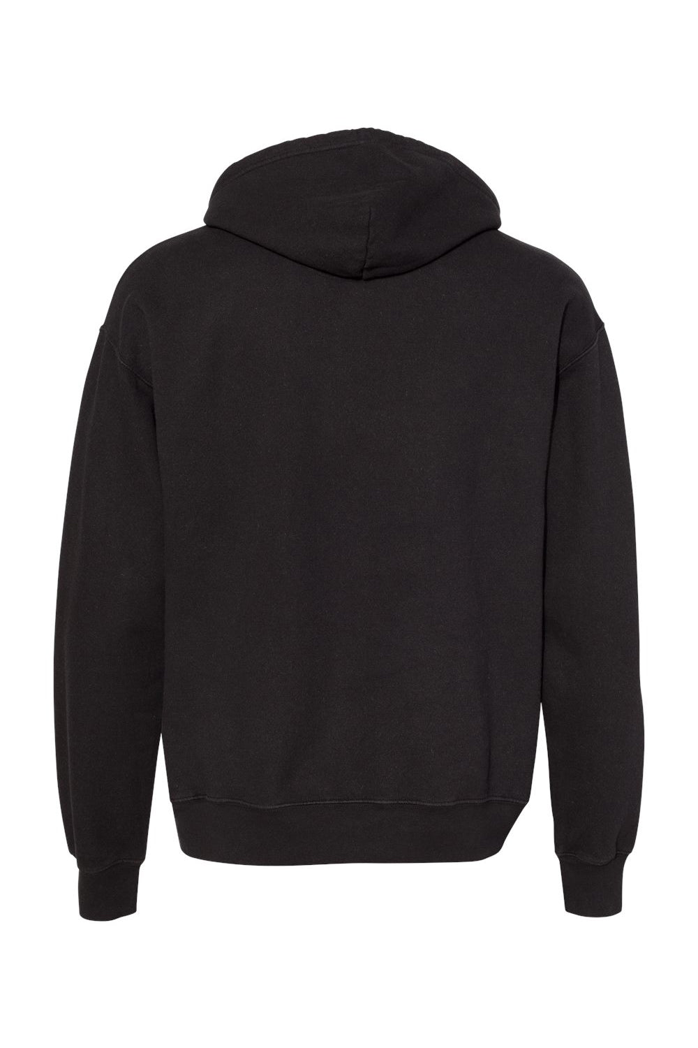 Champion CD450 Mens Garment Dyed Hooded Sweatshirt Hoodie Black Flat Back