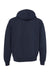 Champion CD450 Mens Garment Dyed Hooded Sweatshirt Hoodie Navy Blue Flat Back