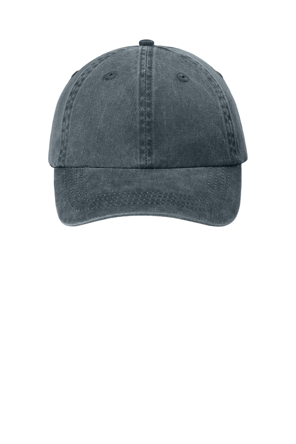 Port & Company Hats CP84 Mens Adjustable Hat Graphite Grey Flat Front