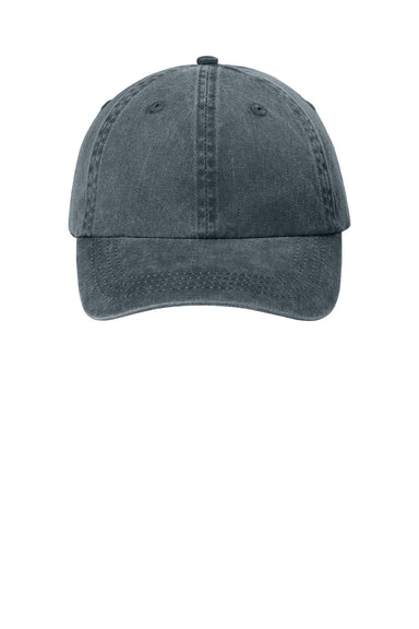 Port & Company Hats CP84 Mens Adjustable Hat Graphite Grey Flat Front