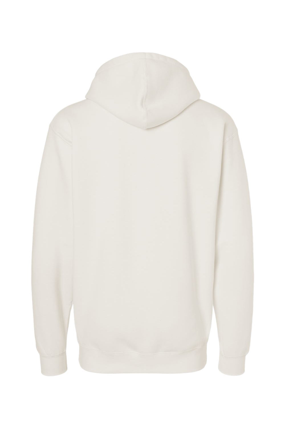 Independent Trading Company IND4000 Mens Hooded Sweatshirt Hoodie w/ Pouch Pocket Bone Flat Back