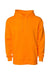 Independent Trading Company IND4000 Mens Hooded Sweatshirt Hoodie w/ Pouch Pocket Safety Orange Flat Front