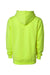Independent Trading Co. IND4000 Mens Hooded Sweatshirt Hoodie Safety Yellow Flat Back