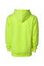 Independent Trading Company IND4000 Mens Hooded Sweatshirt Hoodie w/ Pouch Pocket Safety Yellow Flat Back