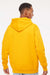 Independent Trading Company IND4000 Mens Hooded Sweatshirt Hoodie w/ Pouch Pocket Gold Model Back