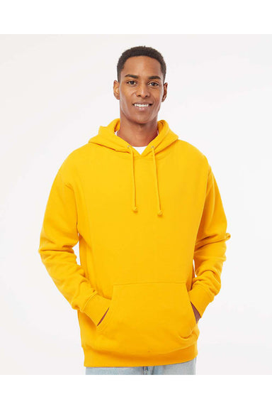 Independent Trading Co. IND4000 Mens Hooded Sweatshirt Hoodie Gold Model Front