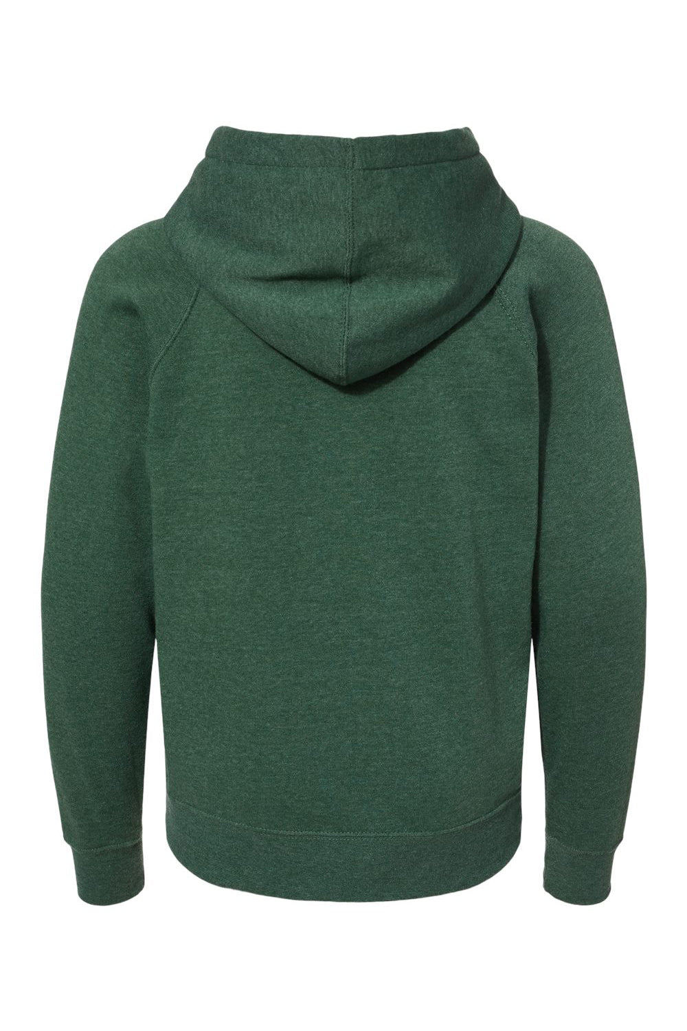 Independent Trading Company PRM15YSB Youth Special Blend Raglan Hooded Sweatshirt Hoodie w/ Pouch Pocket Moss Green Flat Back