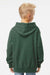 Independent Trading Company PRM15YSB Youth Special Blend Raglan Hooded Sweatshirt Hoodie w/ Pouch Pocket Moss Green Model Back