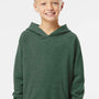 Independent Trading Company Youth Special Blend Raglan Hooded Sweatshirt Hoodie w/ Pouch Pocket - Moss Green