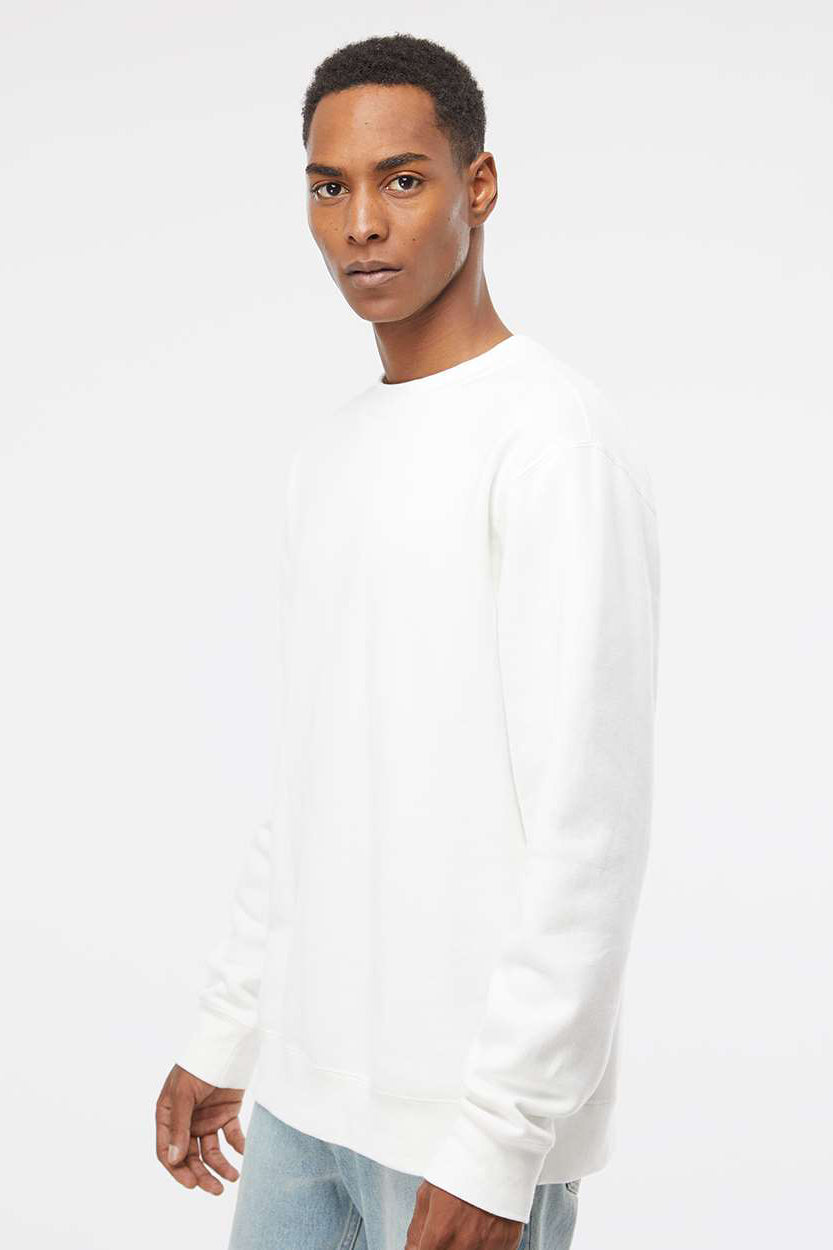Independent Trading Company PRM3500 Mens Pigment Dyed Crewneck Sweatshirt Prepared For Dye Model Side