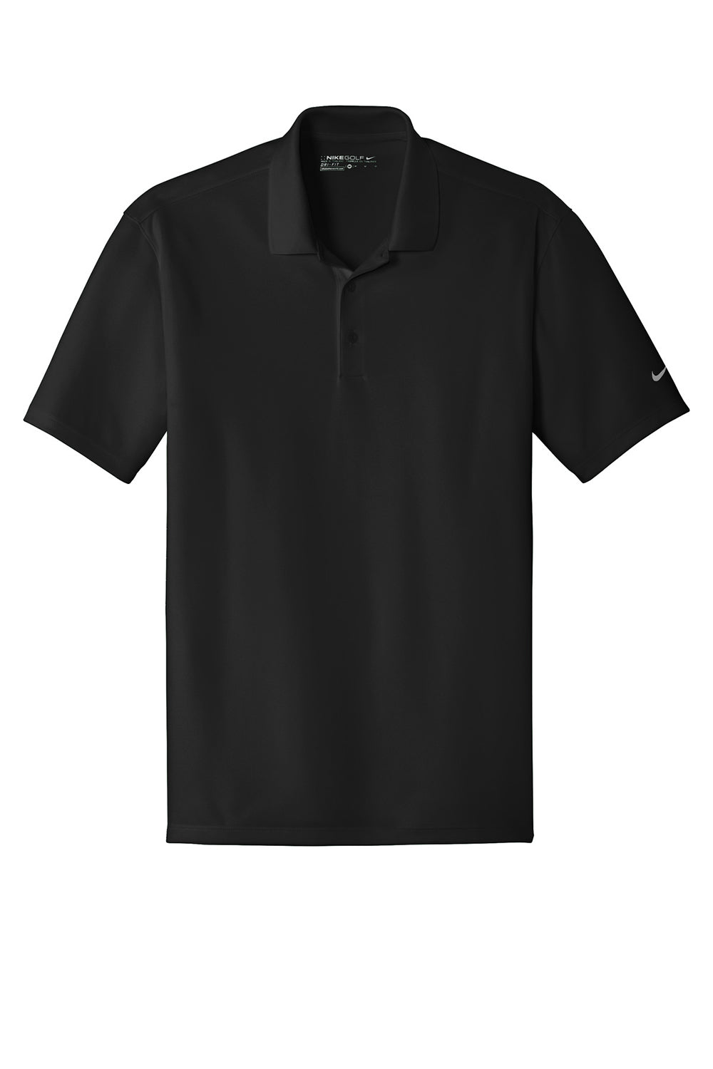 Nike 838956 Mens Players Dri-Fit Moisture Wicking Short Sleeve Polo Shirt Black Flat Front