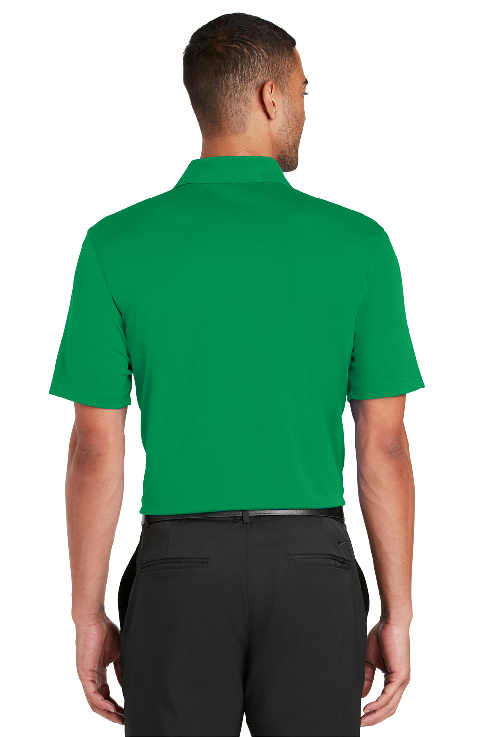 Nike 838956 Mens Players Dri-Fit Moisture Wicking Short Sleeve Polo Shirt Pine Green Model Back