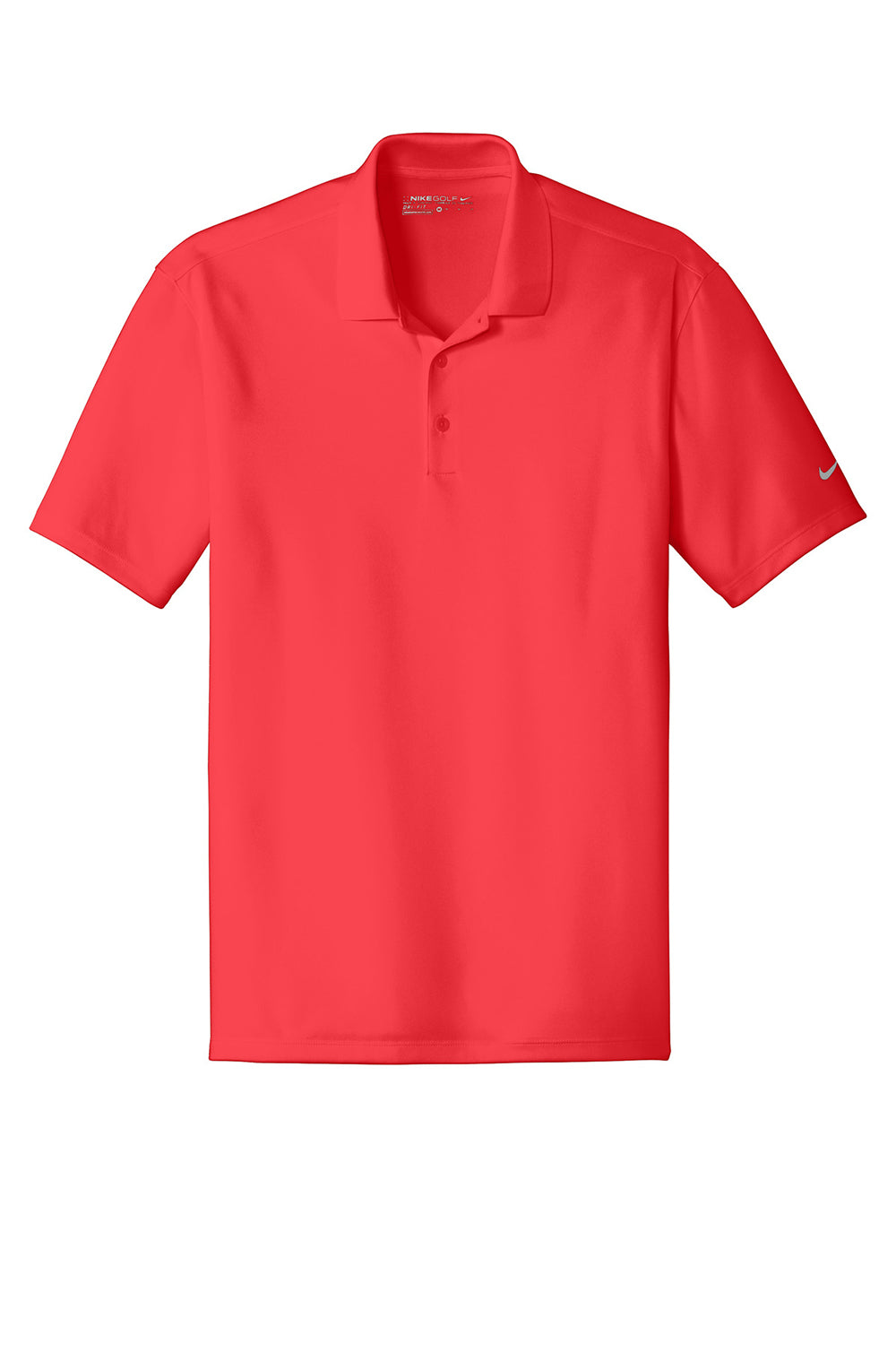 Nike 838956 Mens Players Dri-Fit Moisture Wicking Short Sleeve Polo Shirt University Red Flat Front
