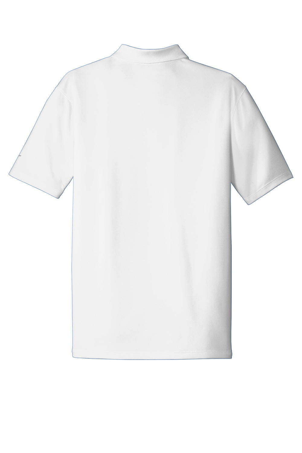 Nike 838956 Mens Players Dri-Fit Moisture Wicking Short Sleeve Polo Shirt White Flat Back