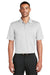 Nike 838956 Mens Players Dri-Fit Moisture Wicking Short Sleeve Polo Shirt White Model Front