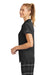 Nike 838957 Womens Legacy Dri-Fit Moisture Wicking Short Sleeve Polo Shirt Black Model Side