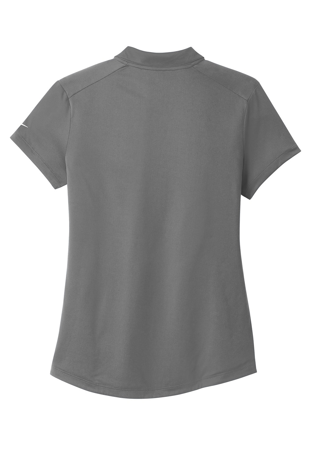 Nike 838957 Womens Legacy Dri-Fit Moisture Wicking Short Sleeve Polo Shirt Dark Grey Flat Back