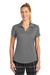 Nike 838957 Womens Legacy Dri-Fit Moisture Wicking Short Sleeve Polo Shirt Dark Grey Model Front