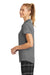 Nike 838957 Womens Legacy Dri-Fit Moisture Wicking Short Sleeve Polo Shirt Dark Grey Model Side