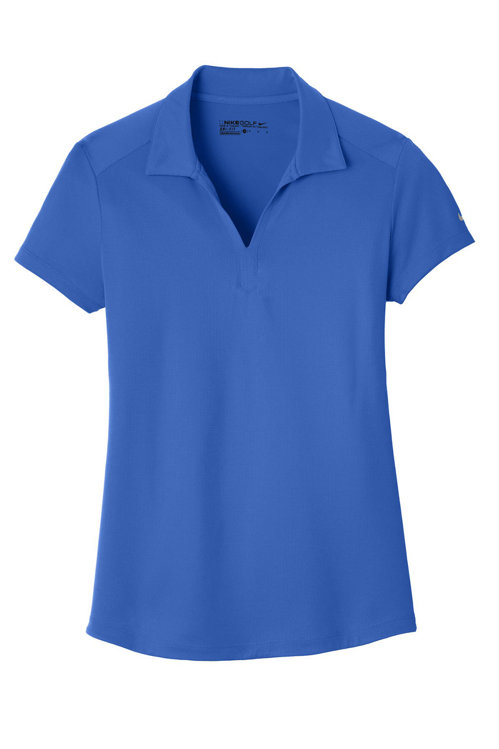 Nike 838957 Womens Legacy Dri-Fit Moisture Wicking Short Sleeve Polo Shirt Game Royal Blue Flat Front