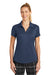 Nike 838957 Womens Legacy Dri-Fit Moisture Wicking Short Sleeve Polo Shirt Midnight Navy Blue Model Front