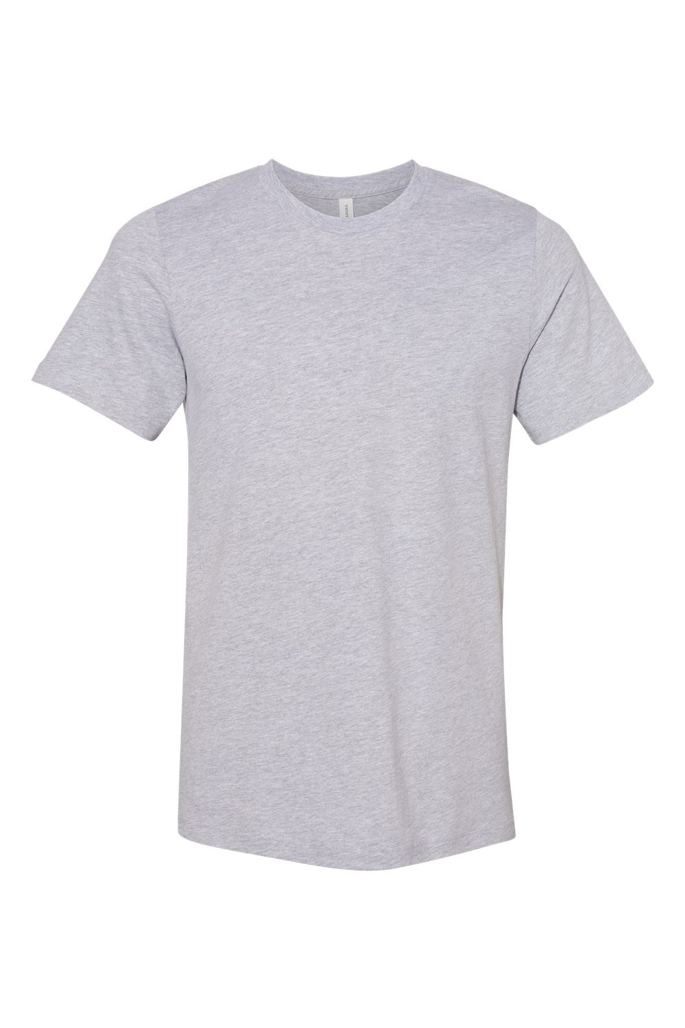 Bella + Canvas BC3301/3301C/3301 Mens Jersey Short Sleeve Crewneck T-Shirt Heather Grey Flat Front