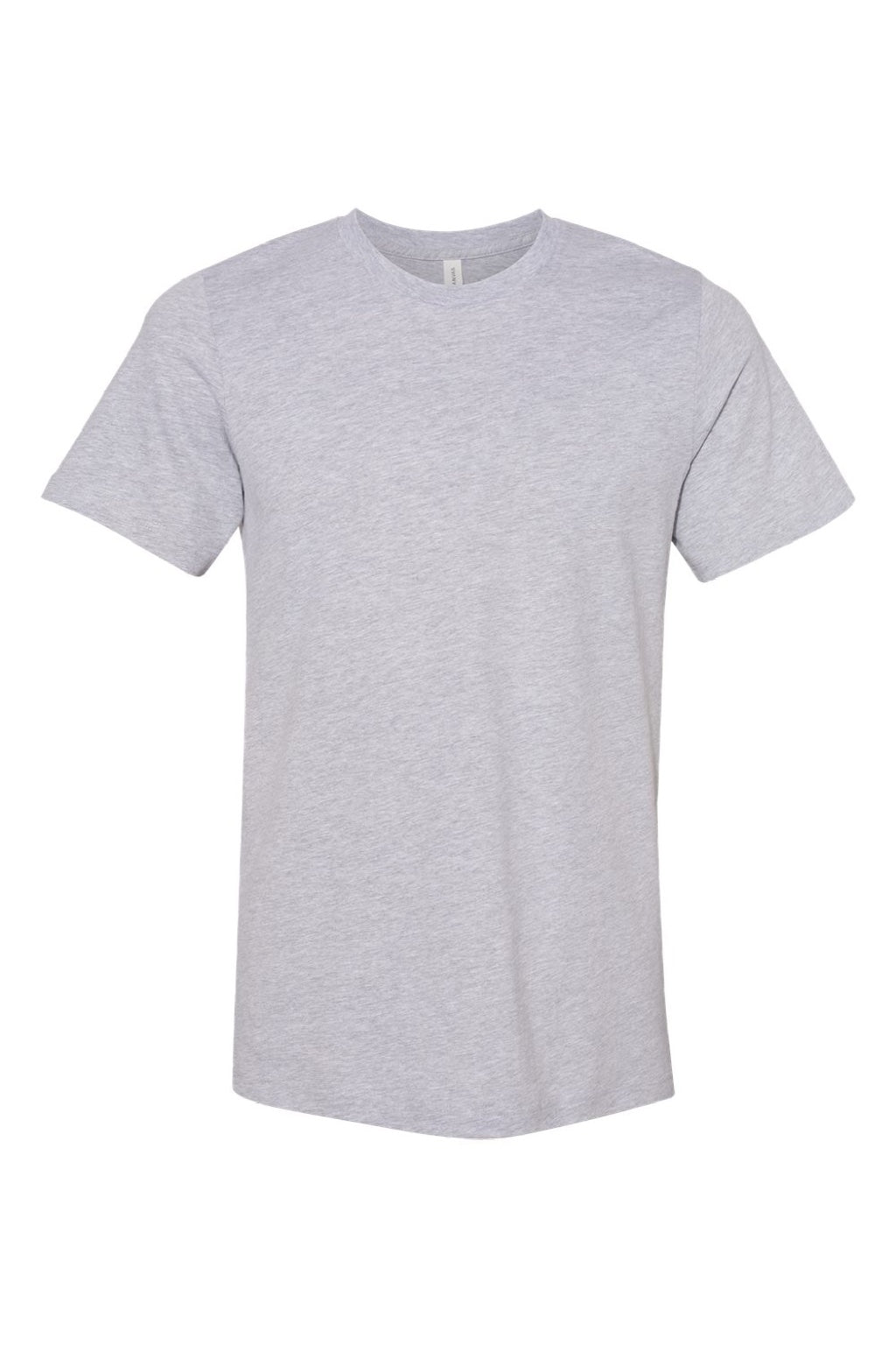 Bella + Canvas BC3301/3301 Mens Jersey Short Sleeve Crewneck T-Shirt Heather Grey Flat Front