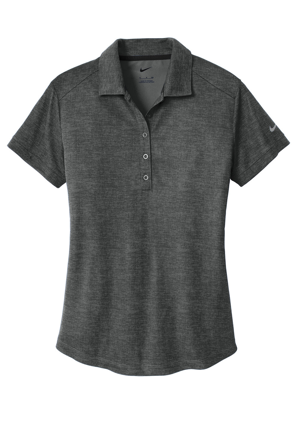 Nike 838961 Womens Dri-Fit Moisture Wicking Short Sleeve Polo Shirt Anthracite Grey Flat Front