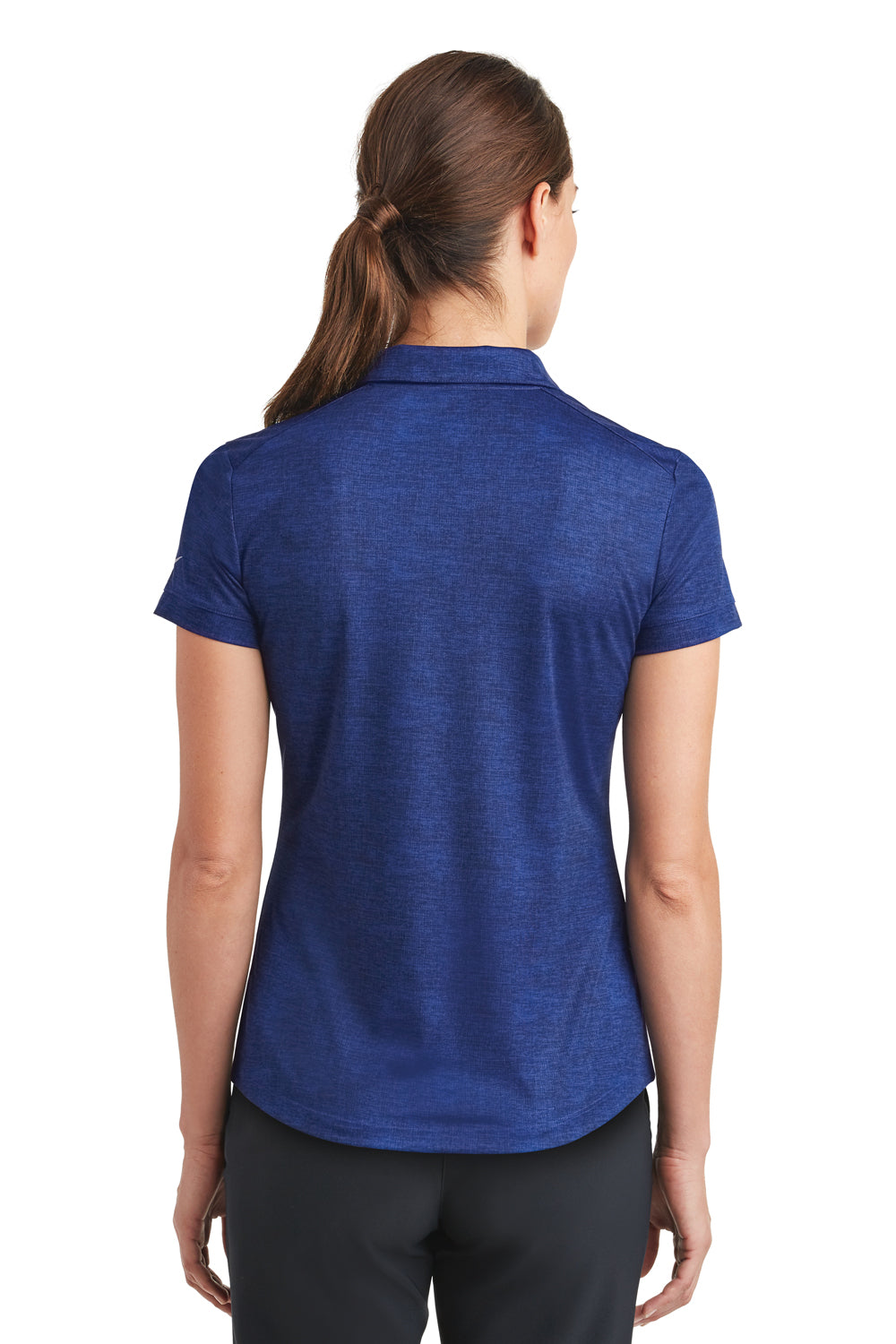 Nike 838961 Womens Dri-Fit Moisture Wicking Short Sleeve Polo Shirt Old Royal Blue Model Back
