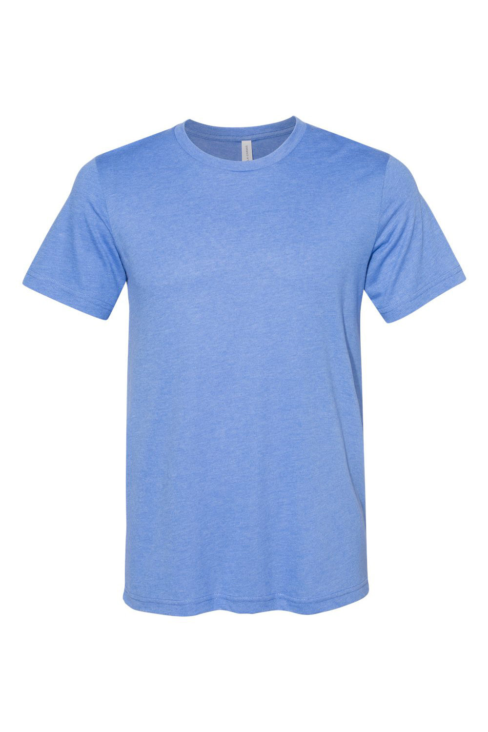 Bella + Canvas BC3301/3301C/3301 Mens Jersey Short Sleeve Crewneck T-Shirt Heather Columbia Blue Flat Front
