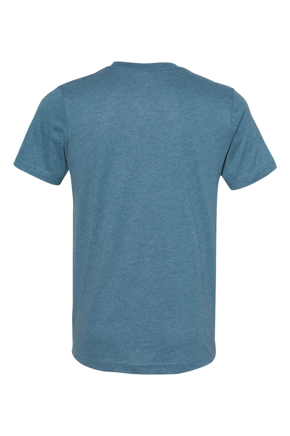 Bella + Canvas BC3301/3301C/3301 Mens Jersey Short Sleeve Crewneck T-Shirt Heather Deep Teal Blue Flat Back