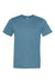 Bella + Canvas BC3301/3301C/3301 Mens Jersey Short Sleeve Crewneck T-Shirt Heather Deep Teal Blue Flat Front