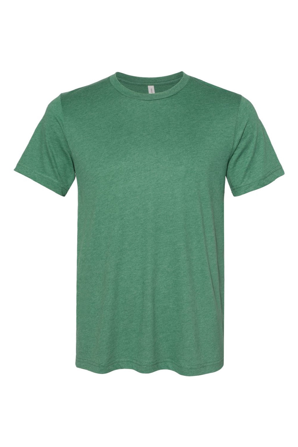 Bella + Canvas BC3301/3301 Mens Jersey Short Sleeve Crewneck T-Shirt Heather Grass Green Flat Front