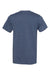 Bella + Canvas BC3301/3301 Mens Jersey Short Sleeve Crewneck T-Shirt Heather Navy Blue Flat Back
