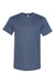 Bella + Canvas BC3301/3301 Mens Jersey Short Sleeve Crewneck T-Shirt Heather Navy Blue Flat Front